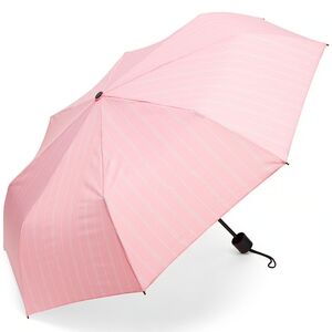 Chic Pink Umbrella with Stripes